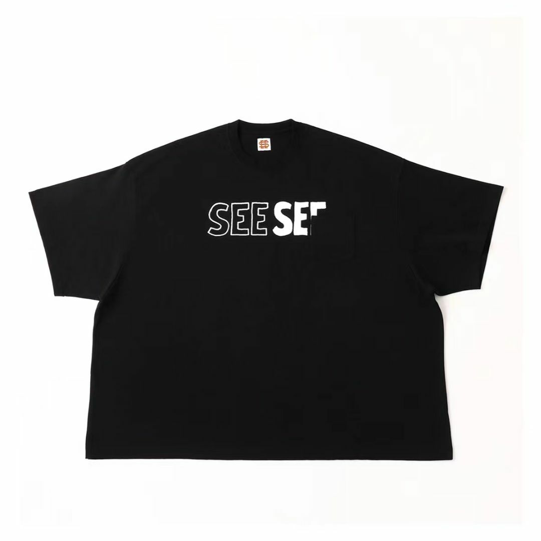 SEE SEE BIG POCKET T-SHIRTS 黒 seesee XLの通販 by kiwi's shop｜ラクマ