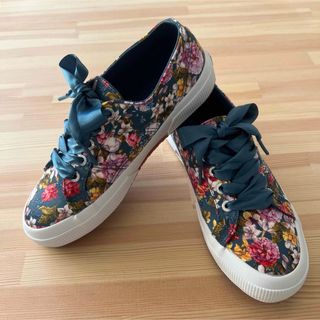 【SUPERGA】花柄サテン　ローカットスニーカー