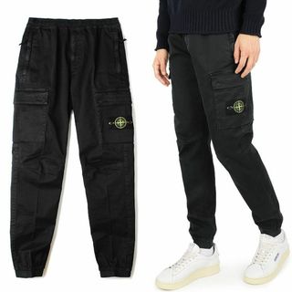 ストーンアイランド(STONE ISLAND)の送料無料 11 STONE ISLAND ストーンアイランド 7915313L1 A0129 ブラック カーゴパンツ size 33(ワークパンツ/カーゴパンツ)