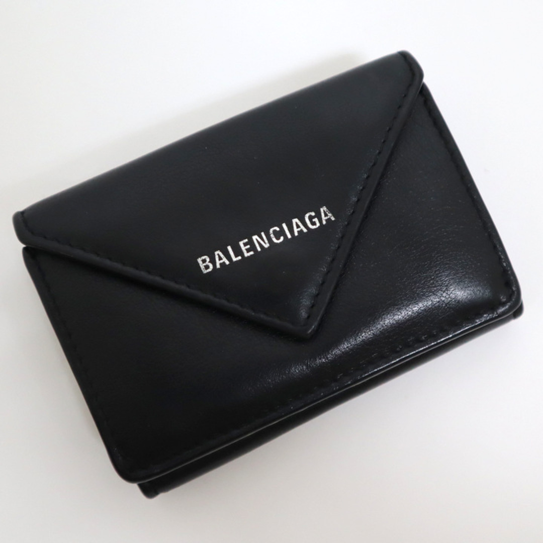 BALENCIAGA BAG(バレンシアガバッグ)の【BALENCIAGA】バレンシアガ ペーパーミニウォレット ブラックレザー/kt08832ik レディースのファッション小物(財布)の商品写真