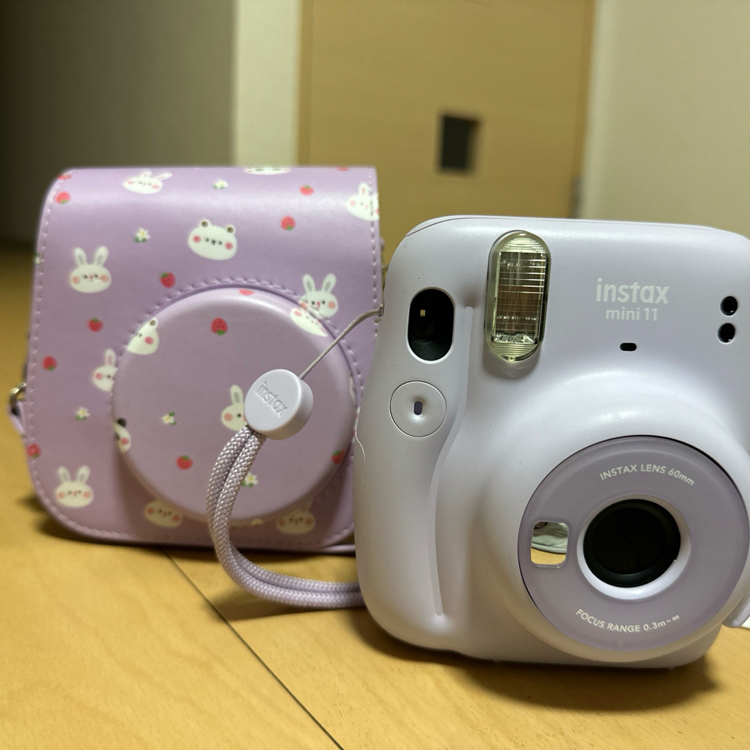 instax mini11 チェキ紫カメラ