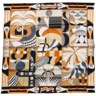 Hermes - エルメス カレ60 麦畑とウサギ スカーフ シルク タグ有