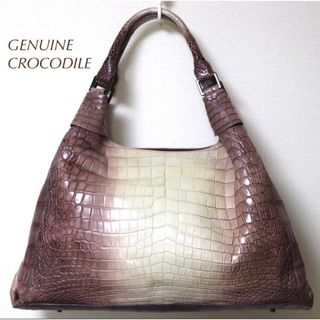 クロコダイル(Crocodile)のナイルクロコダイル　トートバッグ　マット加工　センター取り(トートバッグ)