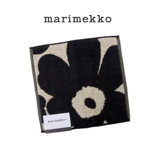 マリメッコ(marimekko)の◎マリメッコ Marimekko ミニタオル ◎ウニッコ ブラック ハンカチ(ハンカチ)