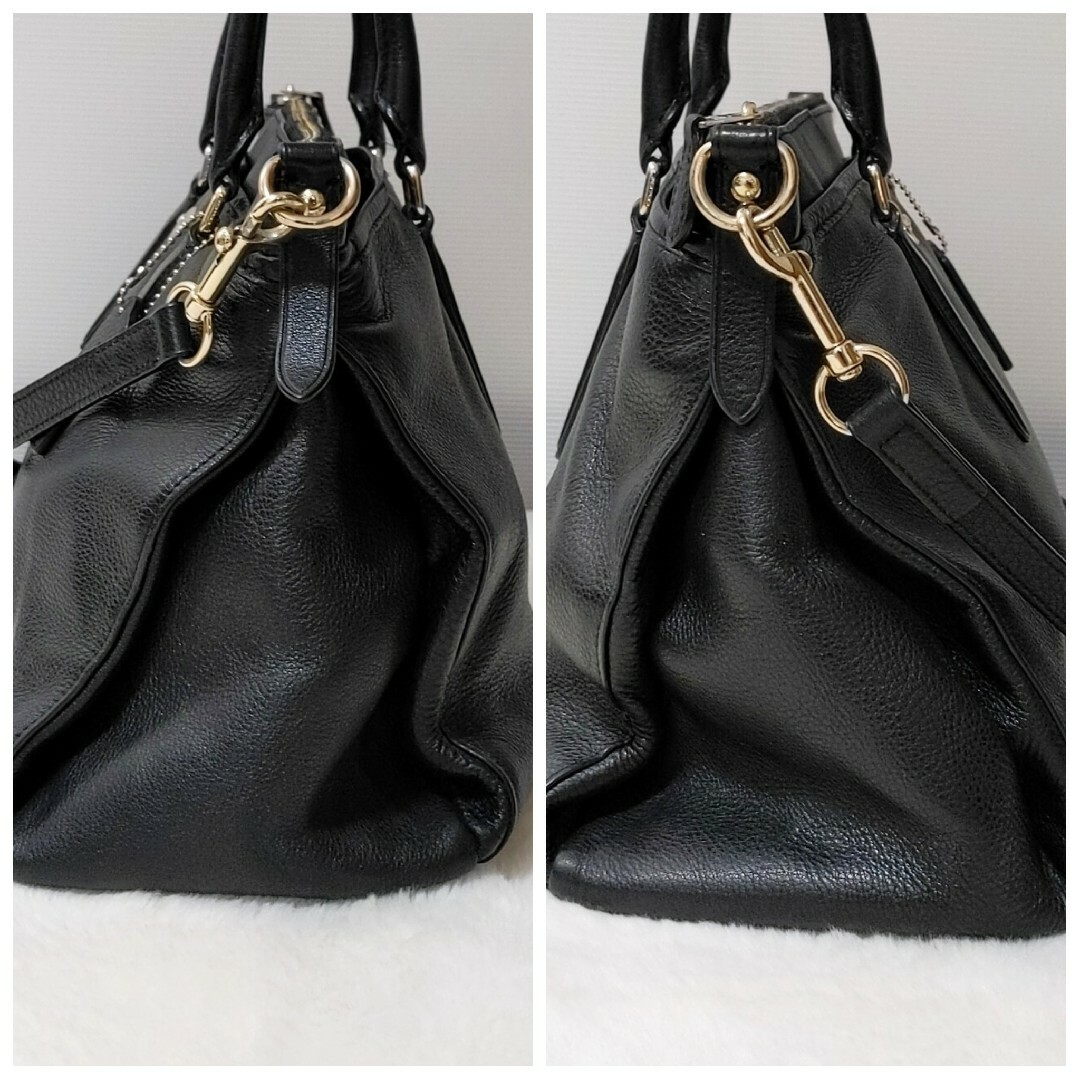 美品 COACH 2way ハンド ショルダー バッグ A4収納 ビジネス 自立