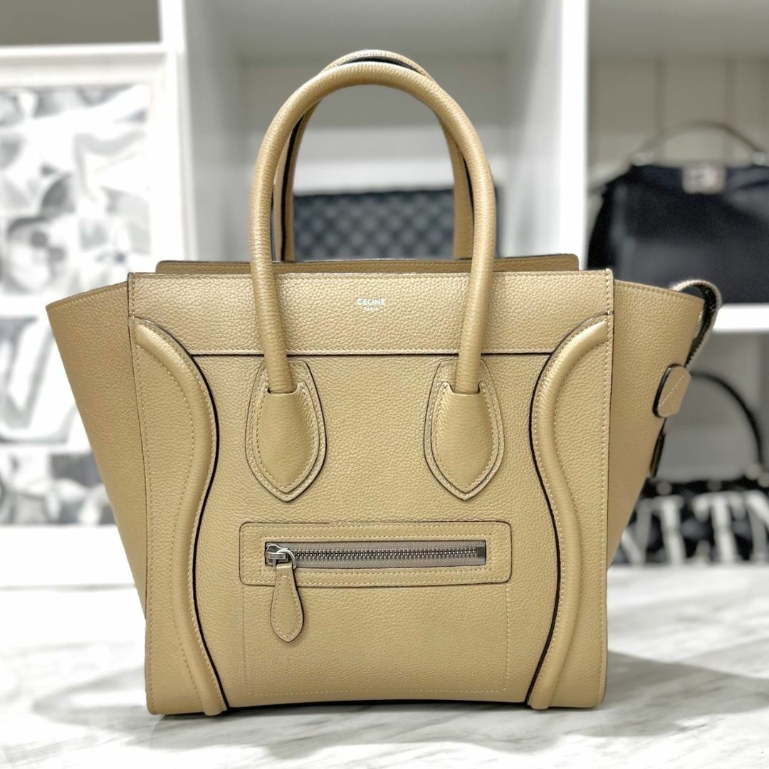 CELINE - セリーヌ ラゲージ マイクロ ハンドバッグ デューン CELINE - セリーヌ ラゲージ マイクロ ハンドバッグ デューン