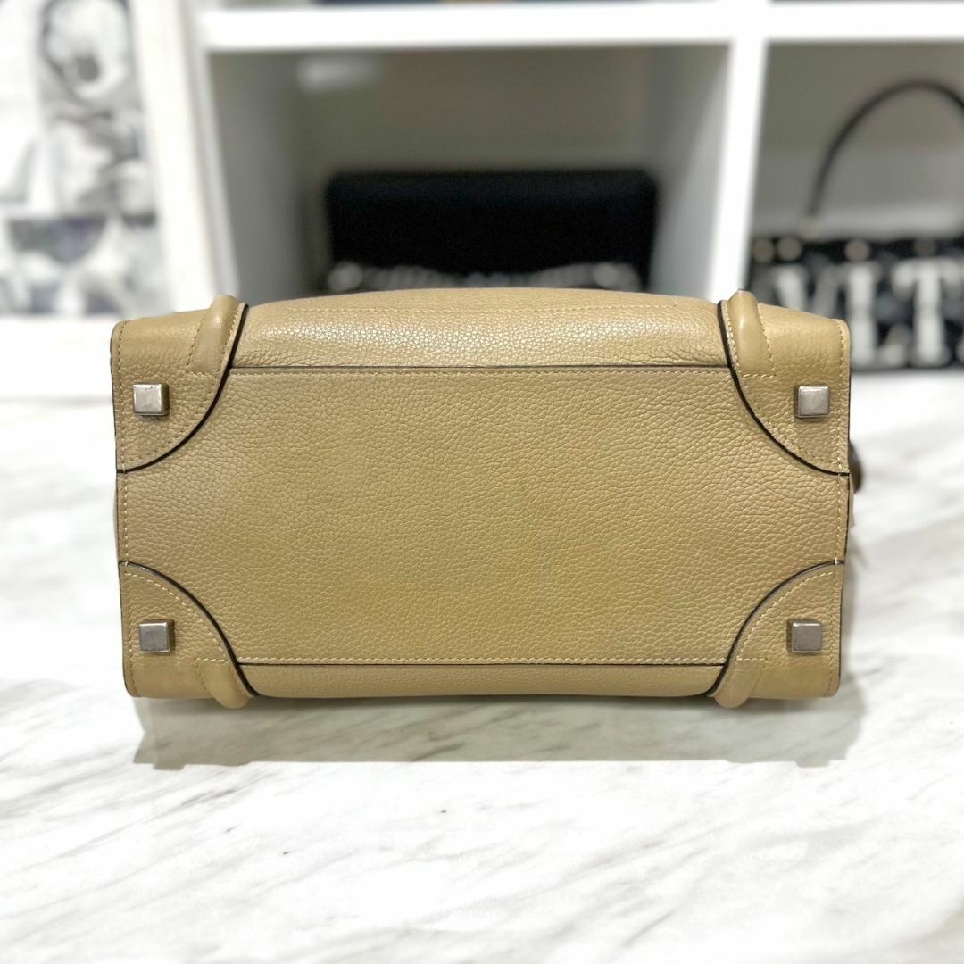 CELINE - セリーヌ ラゲージ マイクロ ハンドバッグ デューン CELINE - セリーヌ ラゲージ マイクロ ハンドバッグ デューン