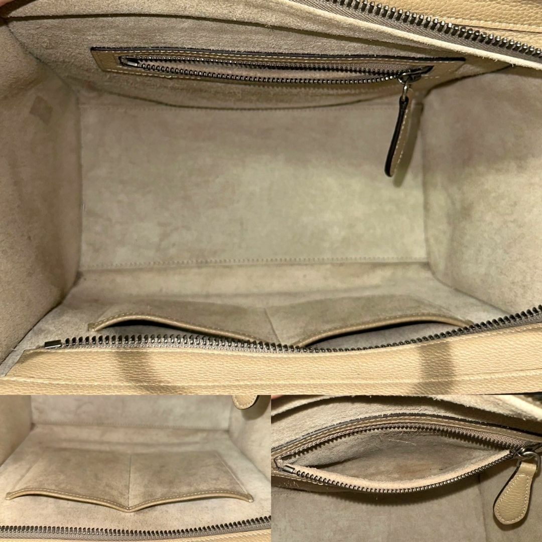 CELINE - セリーヌ ラゲージ マイクロ ハンドバッグ デューン CELINE - セリーヌ ラゲージ マイクロ ハンドバッグ デューン