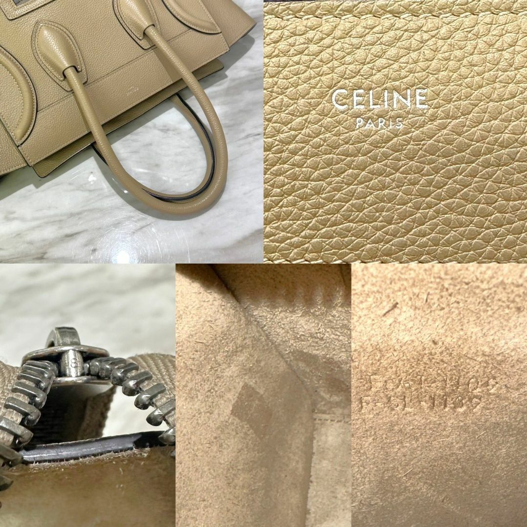 CELINE - セリーヌ ラゲージ マイクロ ハンドバッグ デューン CELINE - セリーヌ ラゲージ マイクロ ハンドバッグ デューン