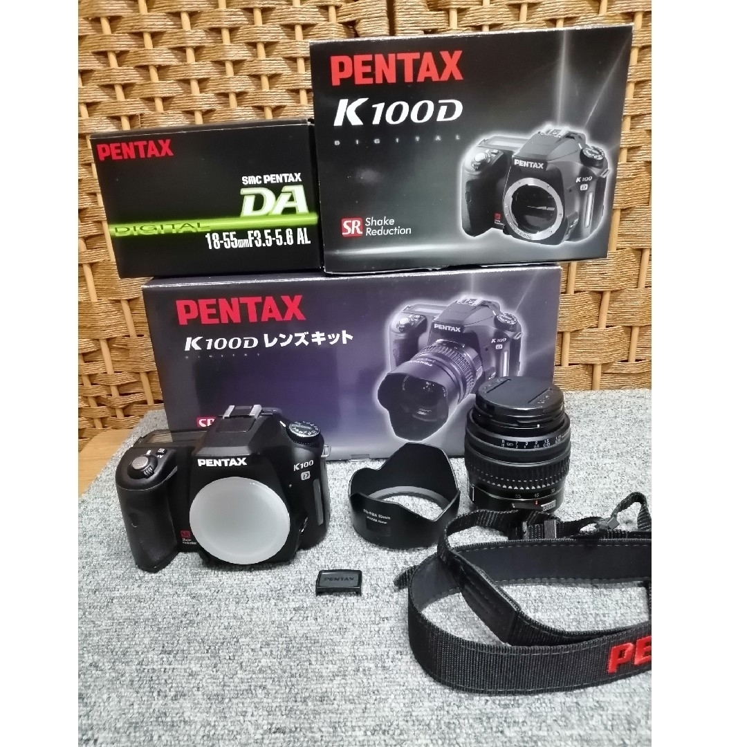 PENTAX(ペンタックス)のPENTAX K100D レンズキット スマホ/家電/カメラのカメラ(デジタル一眼)の商品写真