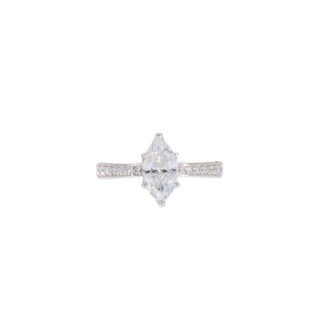 ◎PT900ダイヤリング1.005/0.14ct/#10/リング/Aランク/59【中古】(リング(指輪))