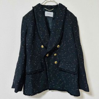 マックスマーラ(Max Mara)の新品タグ付き67100円MARELLA ゴールドラメツイードジャケット金釦(テーラードジャケット)