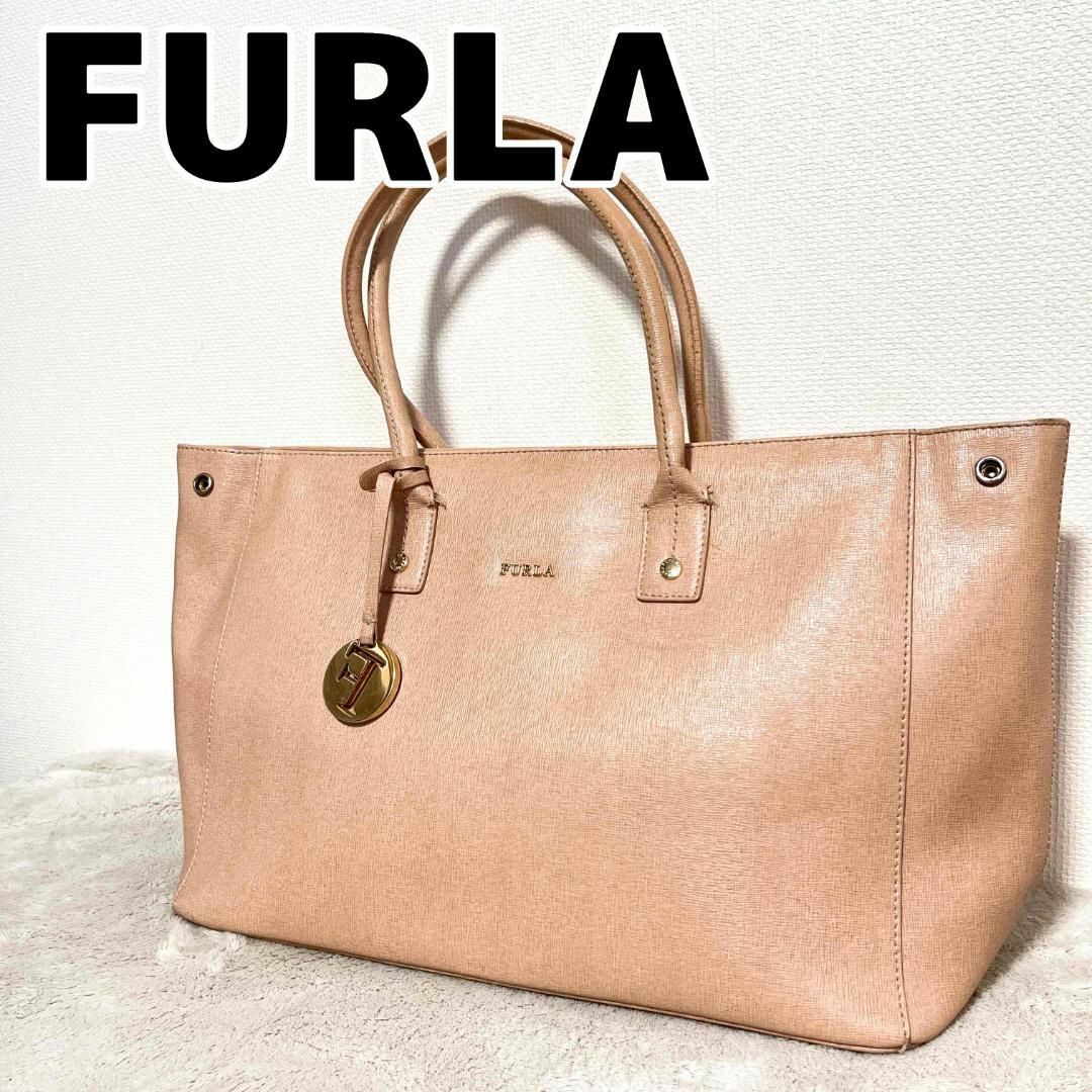 レア✨FURLA フルラハンドバッグトートバッグピンクベージュ