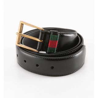 グッチ(Gucci)のグッチ GUCCI ウェブレザーGLピンループトリコベルト 495125(ベルト)