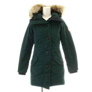 カナダグース(CANADA GOOSE)のカナダグース ROSSCLAIR PARKA ダウンコート XS 緑 ベージュ(ダウンコート)