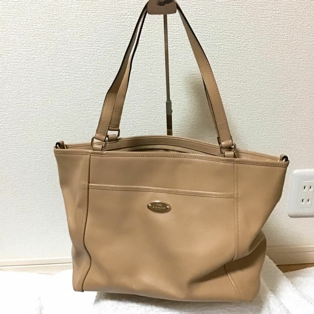 美品✨COACH コーチセミショルダーバッグトートバッグベージュ