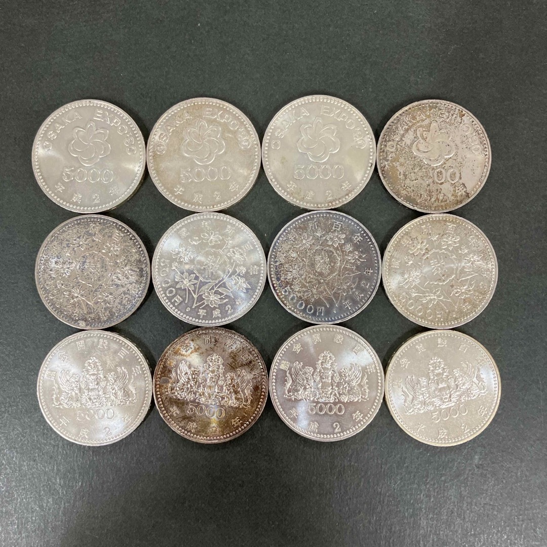 平成の記念5000円銀貨3種 12枚セット美術品/アンティーク