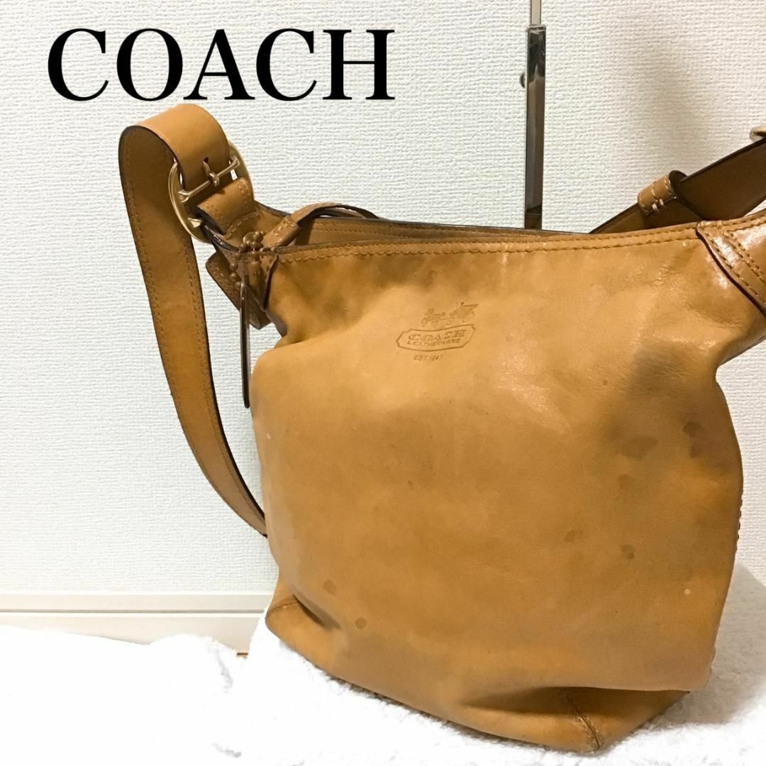 コーチ　coach  ショルダーバッグ　キャメル　4way