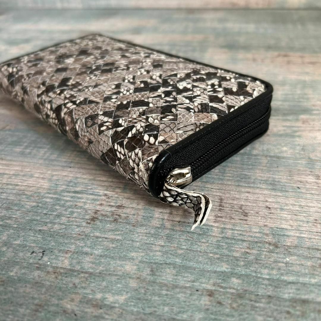 新品 PYTHON SKIN genuine 長財布 蛇革 イントレチャート