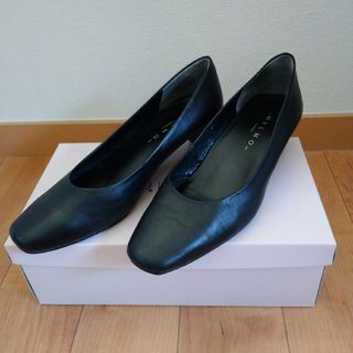 メルモ(MELMO)のMELMO  本革  ブラックパンプス  冠婚葬祭   23.5cm(ハイヒール/パンプス)