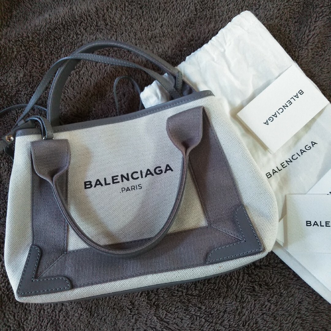 BALENCIAGA BAG(バレンシアガバッグ)のバレンシアガ　ネイビーカバス　2way 　ショルダーバッグ　グレー　美品　XS レディースのバッグ(ショルダーバッグ)の商品写真