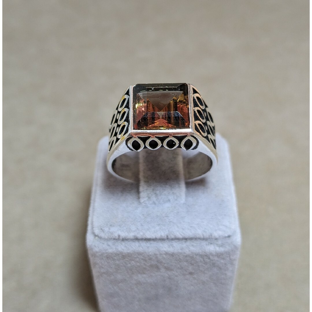 ＊NEW＊トルコ製 ズルタナイト(人工石) メンズリング 925シルバー メンズのアクセサリー(リング(指輪))の商品写真