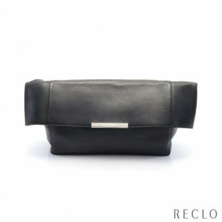 セリーヌ(celine)のフォールドオーバー クラッチバッグ レザー ブラック(クラッチバッグ)