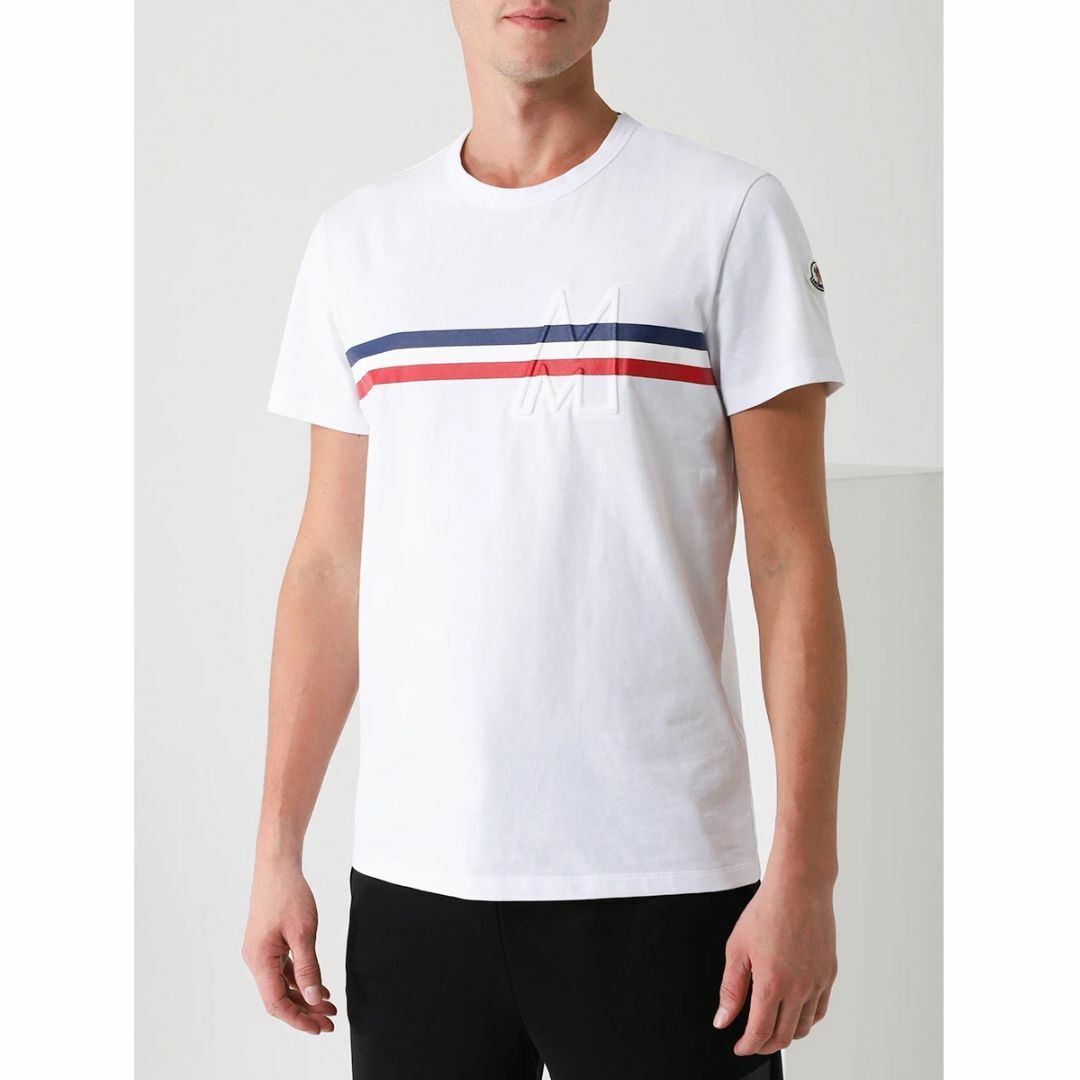 MONCLER(モンクレール)の送料無料 186 MONCLER モンクレール 8C00039 8390T ホワイト Tシャツ カットソー 半袖 size M メンズのトップス(Tシャツ/カットソー(半袖/袖なし))の商品写真