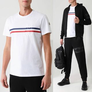 モンクレール(MONCLER)の送料無料 186 MONCLER モンクレール 8C00039 8390T ホワイト Tシャツ カットソー 半袖 size M(Tシャツ/カットソー(半袖/袖なし))