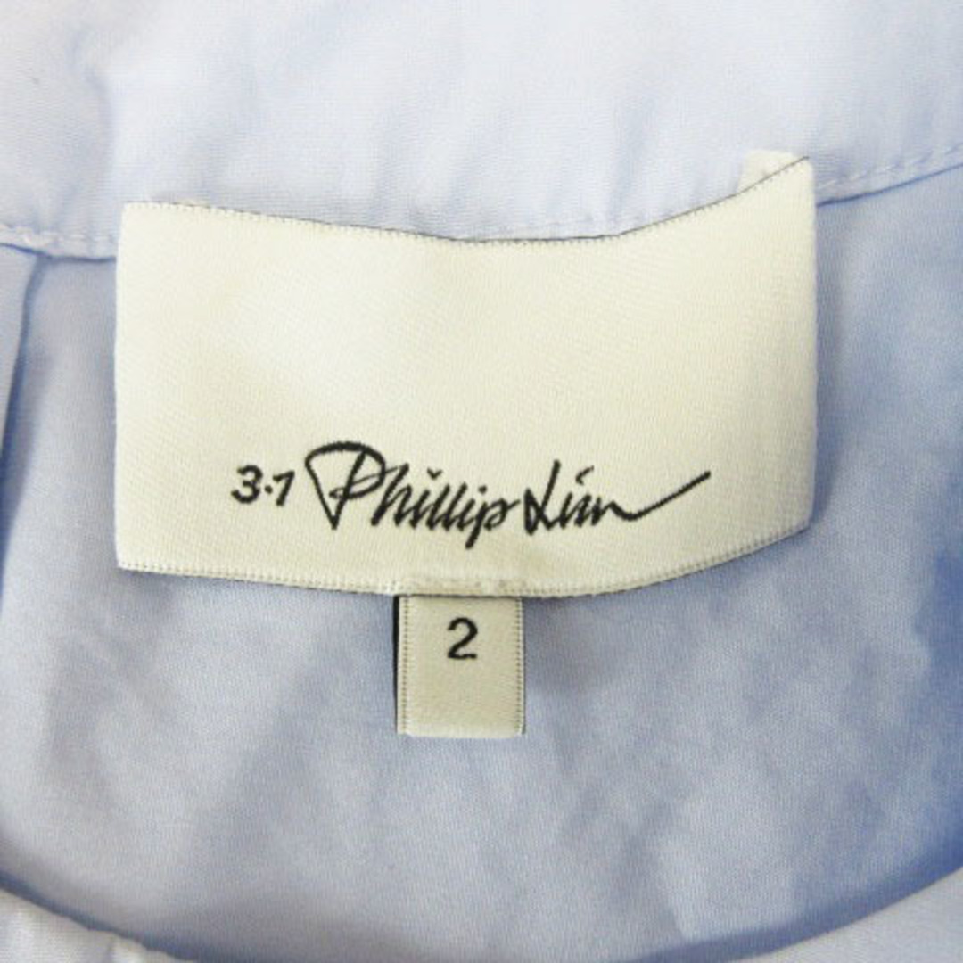 3.1 Phillip Lim(スリーワンフィリップリム)の3.1 フィリップリム ブラウス プルオーバー カットソー 半袖 2 ブルー レディースのトップス(シャツ/ブラウス(半袖/袖なし))の商品写真