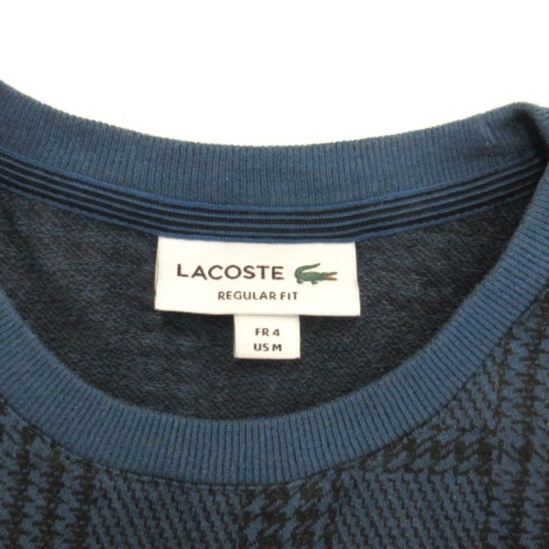 LACOSTE(ラコステ)のラコステ Tシャツ カットソー 半袖 チェック ブルー M メンズのトップス(Tシャツ/カットソー(半袖/袖なし))の商品写真
