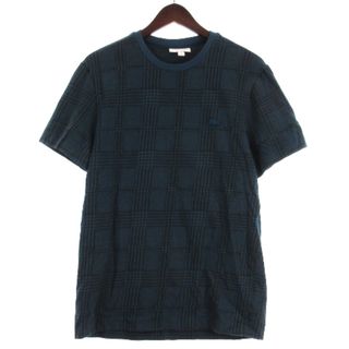 ラコステ(LACOSTE)のラコステ Tシャツ カットソー 半袖 チェック ブルー M(Tシャツ/カットソー(半袖/袖なし))