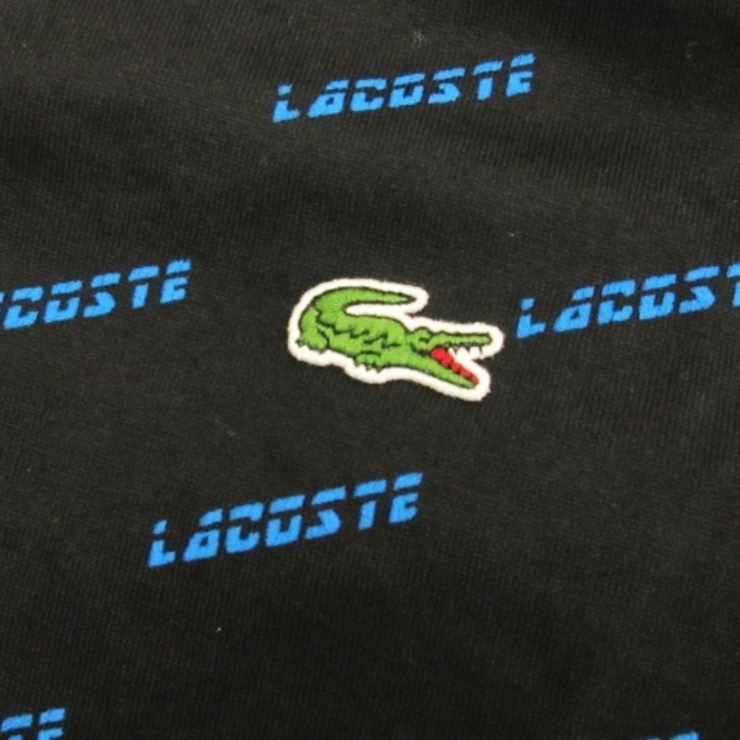 LACOSTE L!VE(ラコステライブ)のラコステ ライブ L!VE Tシャツ カットソー 半袖 ロゴ 総柄 ブラック メンズのトップス(Tシャツ/カットソー(半袖/袖なし))の商品写真