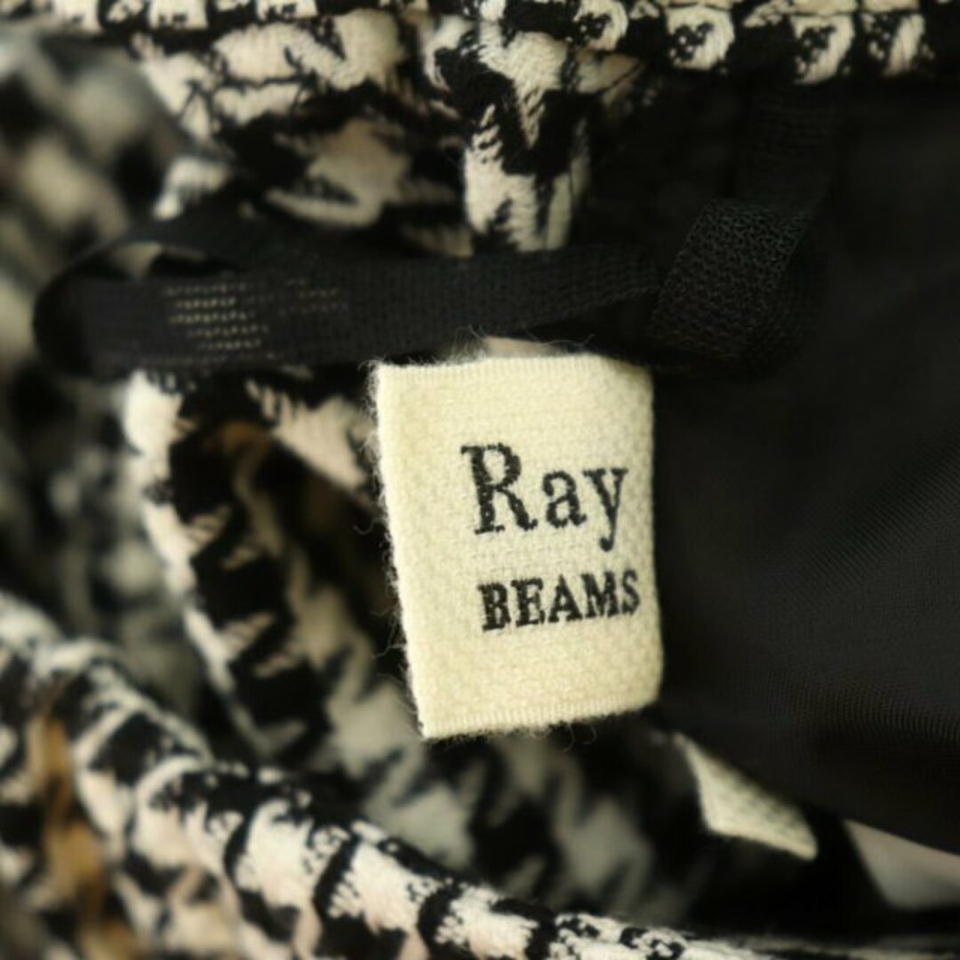 Ray BEAMS(レイビームス)のレイビームス 22AW チェック フレア パンツ 千鳥格子風  0 黒 白 レディースのパンツ(その他)の商品写真