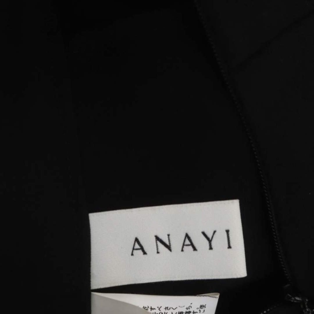 ANAYI(アナイ)のアナイ ダブルクロスタックパンツ ワイド 36 黒 ブラック /MI ■OS レディースのパンツ(その他)の商品写真