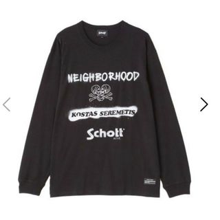 ネイバーフッド(NEIGHBORHOOD)のNeighborhood Schott  LS T-SHIRT BLACK(Tシャツ/カットソー(七分/長袖))