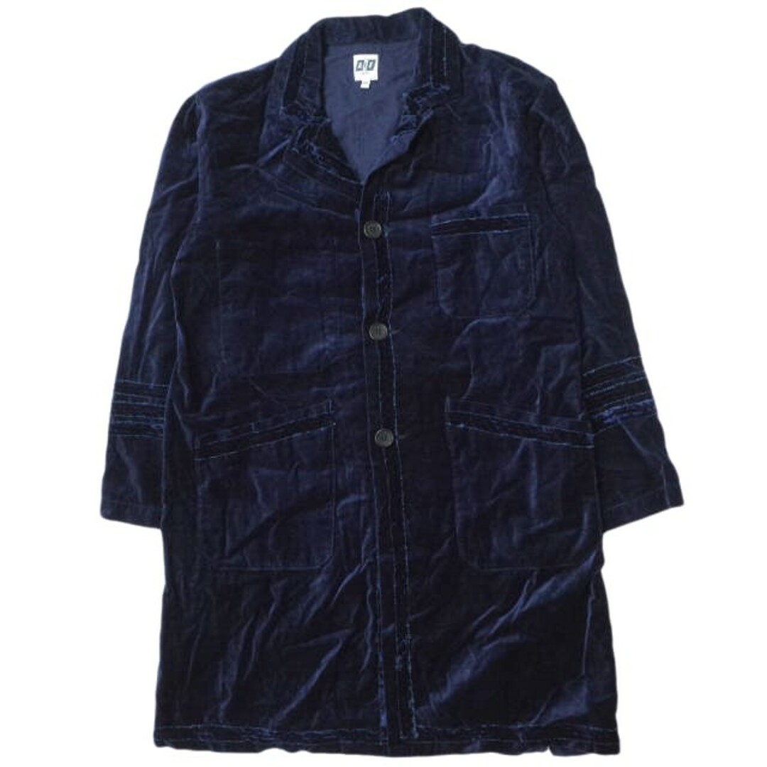 AiE (Arts in Education) エーアイイー アメリカ製 Shop Coat Cotton Velveteen ベロアショップコート XS ネイビー チェスターコート アウター【中古】【AiE (Arts in Education)】 メンズのジャケット/アウター(チェスターコート)の商品写真