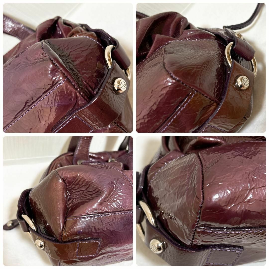 FRANCESCO BIASIA(フランチェスコビアジア)の美品✨FRANCESCO BLASIAビアジアハンドバッグトートバッグパープル紫 レディースのバッグ(トートバッグ)の商品写真
