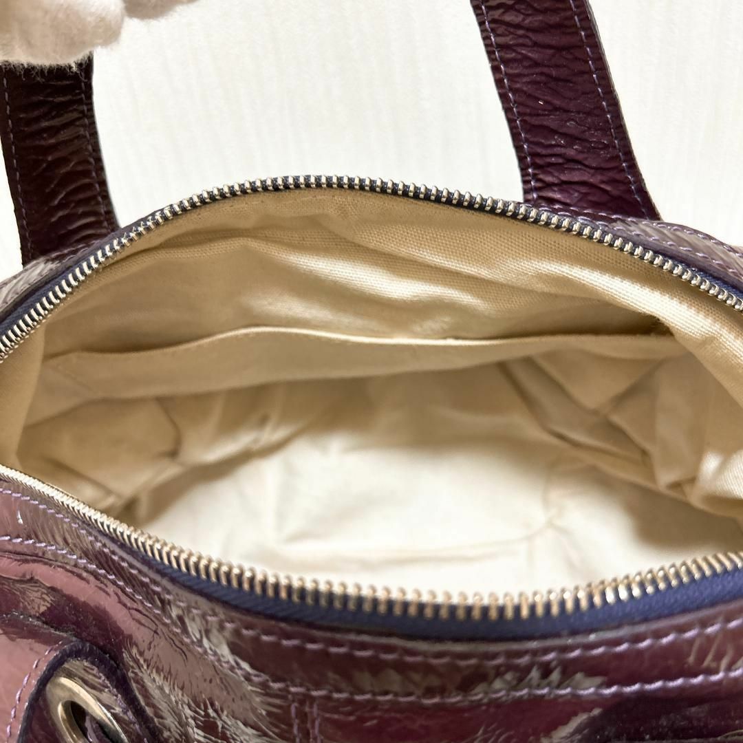 FRANCESCO BIASIA(フランチェスコビアジア)の美品✨FRANCESCO BLASIAビアジアハンドバッグトートバッグパープル紫 レディースのバッグ(トートバッグ)の商品写真