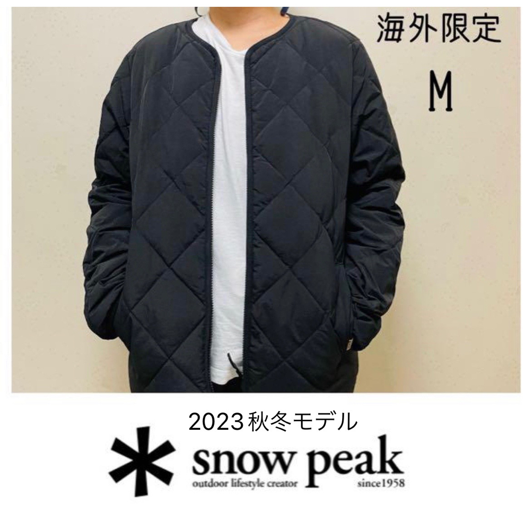 M【海外限定 】snow peakノーカラー 軽量 ナイロン ダウンジャケット | フリマアプリ ラクマ