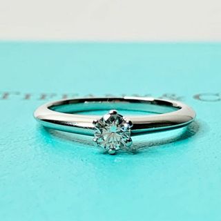 ティファニー(Tiffany & Co.)の美品 TIFFANY＆Co. ダイヤモンド 0.19ct Pt950 リング(リング(指輪))