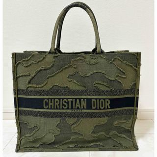 クリスチャンディオール(Christian Dior)のChristianDior ブックトート カモフラ トートバッグ カーキ ロゴ(トートバッグ)