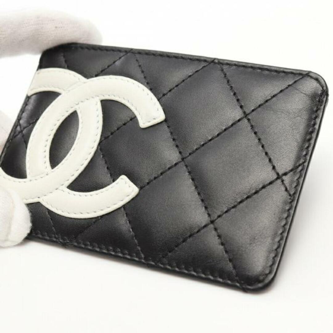 CHANEL シャネル カンボンライン カードケース 黒 レザー