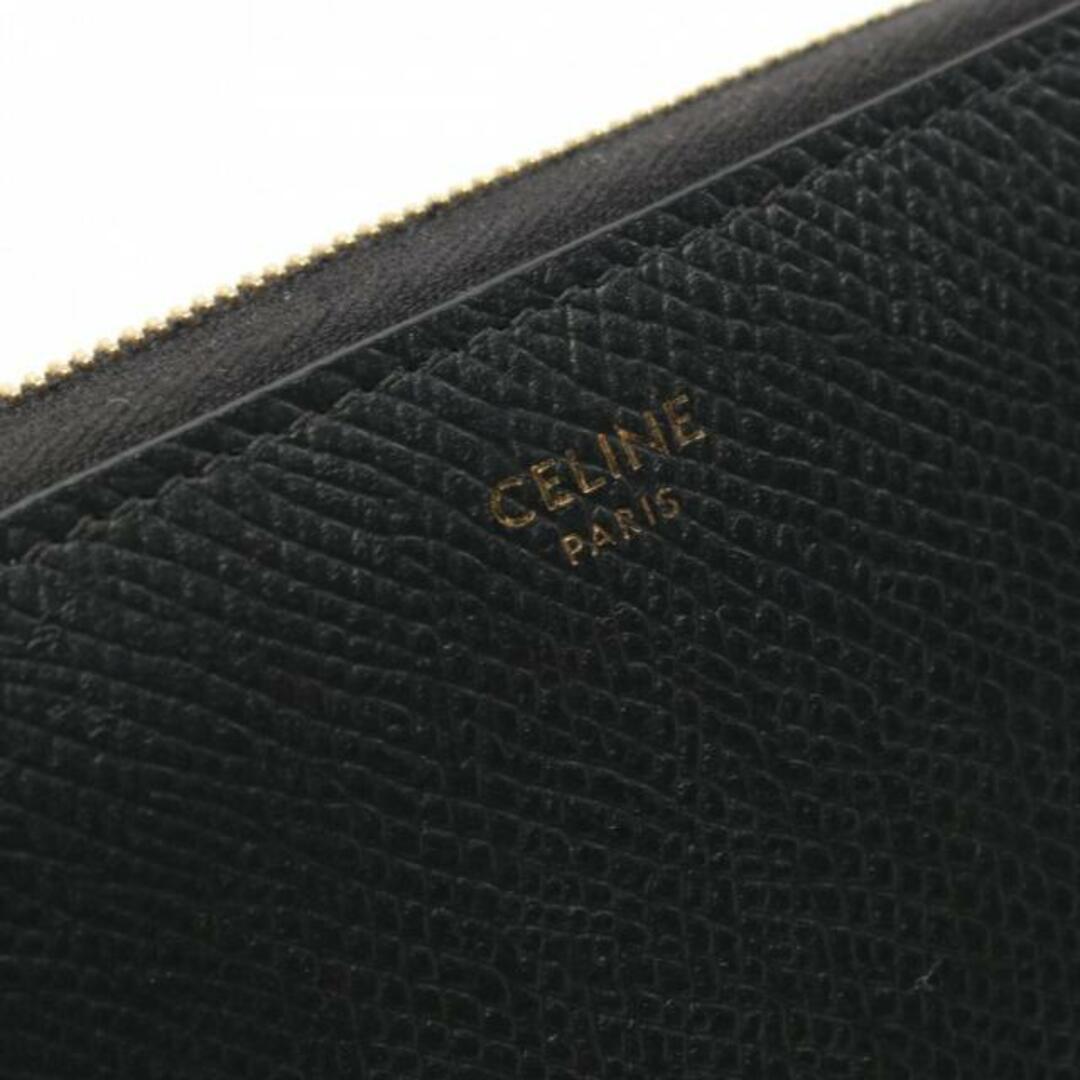 celine(セリーヌ)のラージ ジップドウォレット ラウンドファスナー長財布 レザー ブラック レディースのファッション小物(財布)の商品写真
