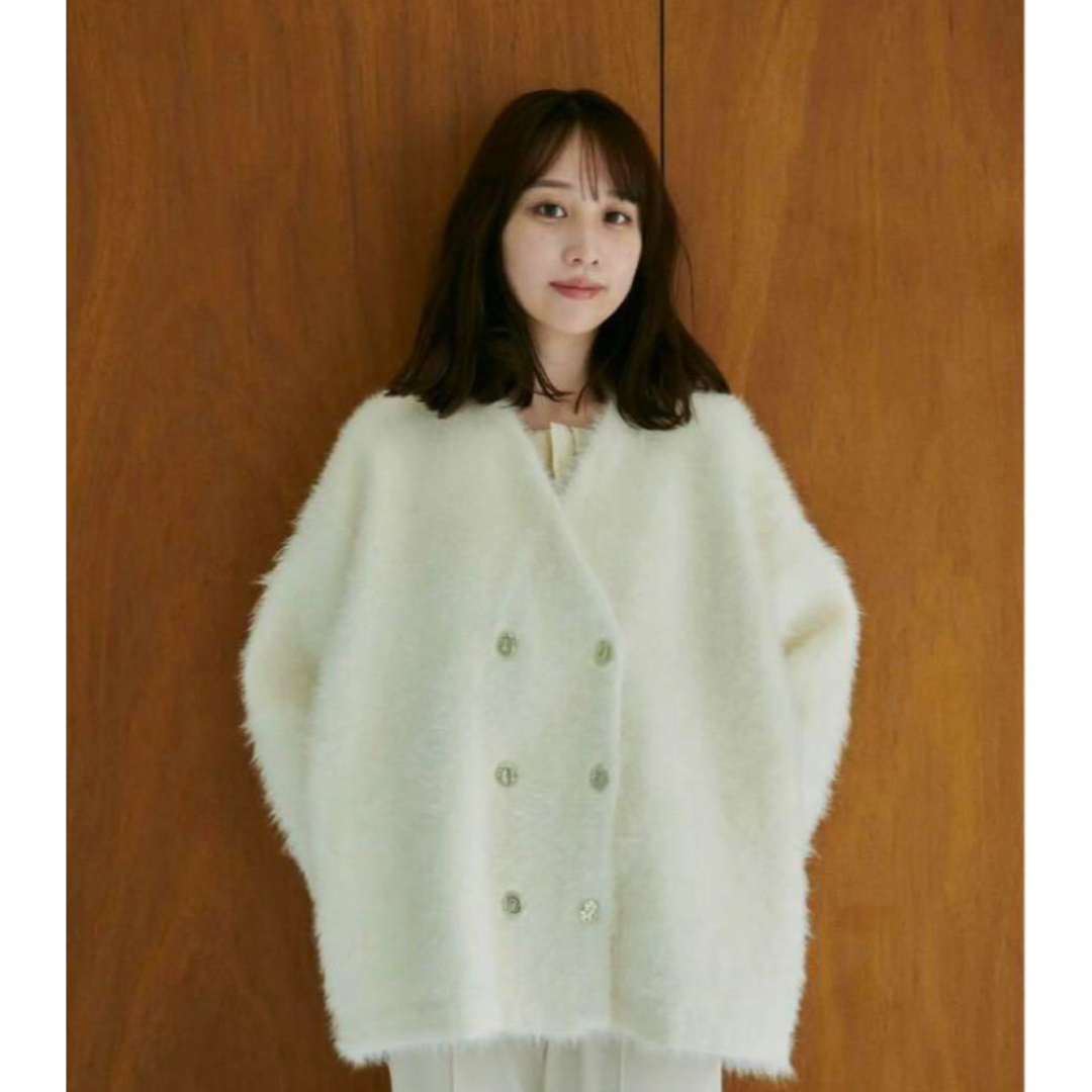 ルエマ mohair touch double cardigan カーディガン ルエマ mohair touch double cardigan カーディガン