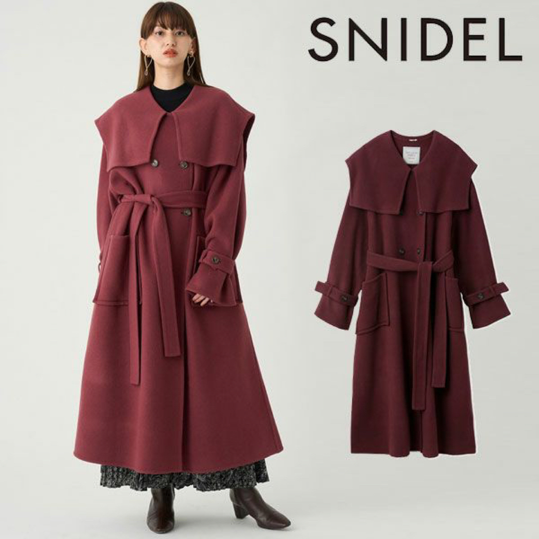 【美品】SNIDEL♡ビッグカラーリバーコートロングコート