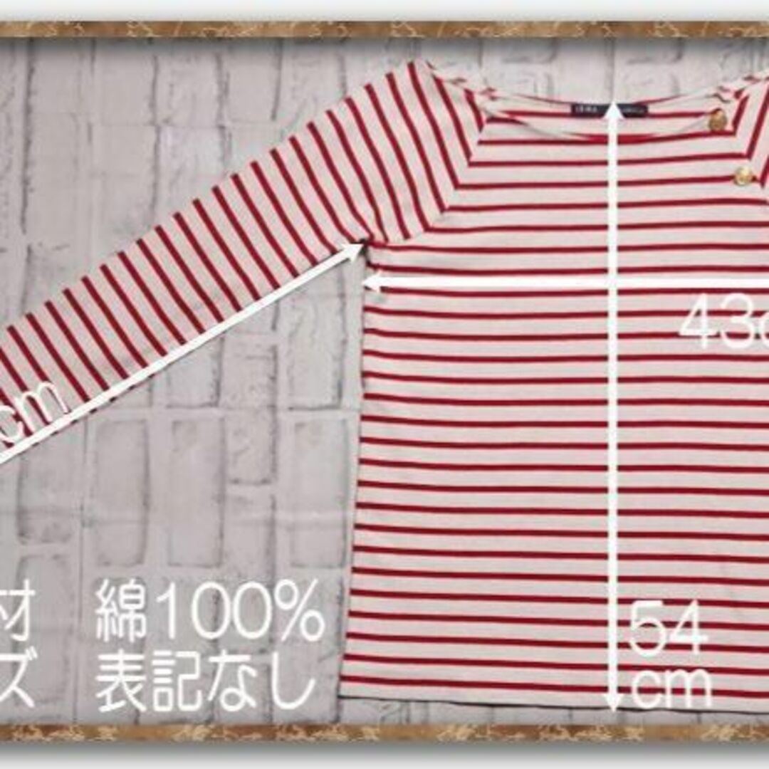 IENA(イエナ)のイエナ　ボーダーカットソー　白×赤 レディースのトップス(カットソー(長袖/七分))の商品写真