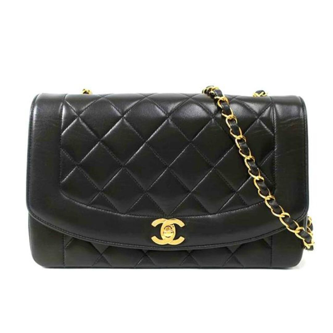 ひねり金具内装<br>CHANEL シャネル/ダイアナマトラッセ チェーンショルダーバッグ ブラック/A01164/259****/シャネル/ABランク/65