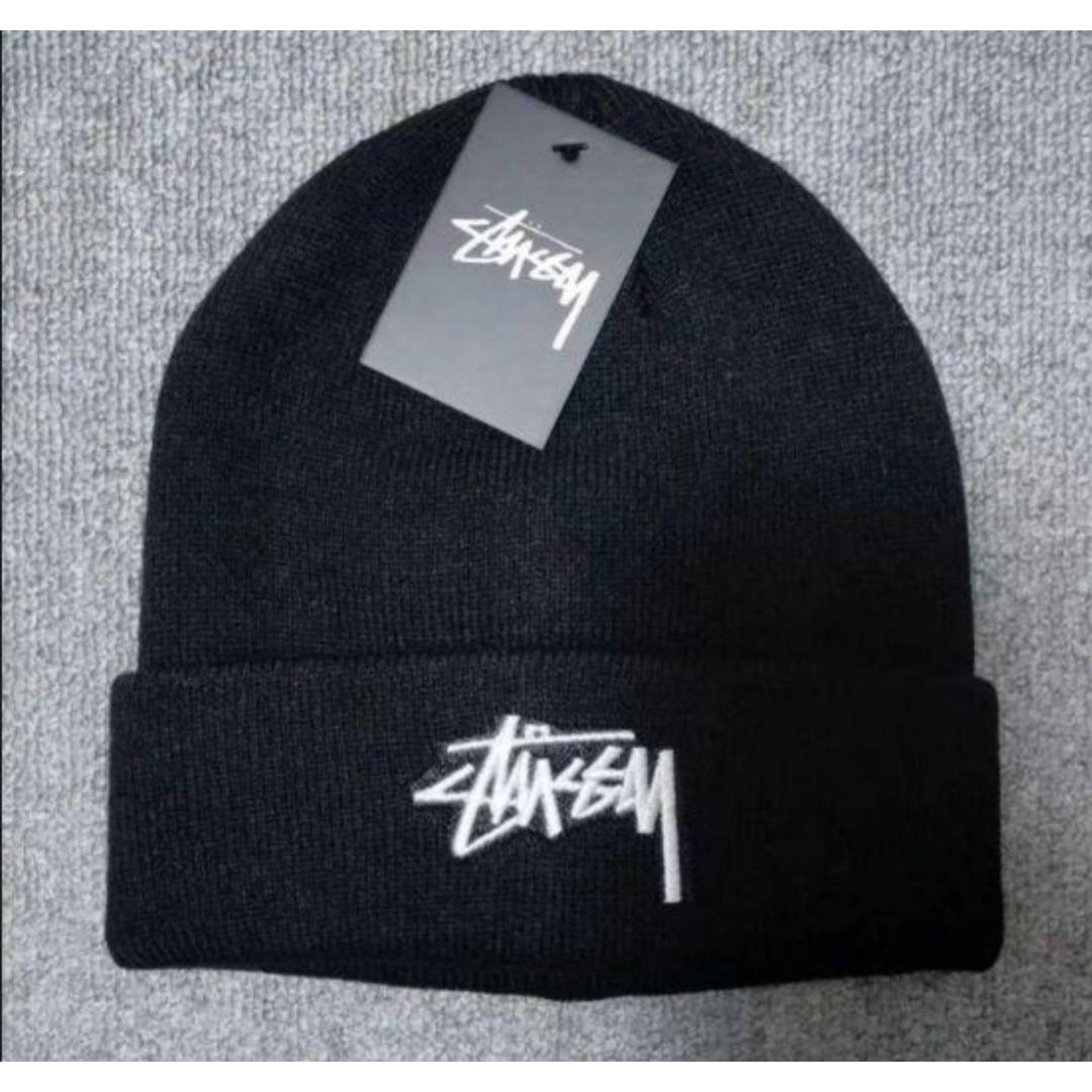 STUSSY(ステューシー)のStussy ステューシー ニット帽 スノーボード 黒 ブラック レディースの帽子(ニット帽/ビーニー)の商品写真