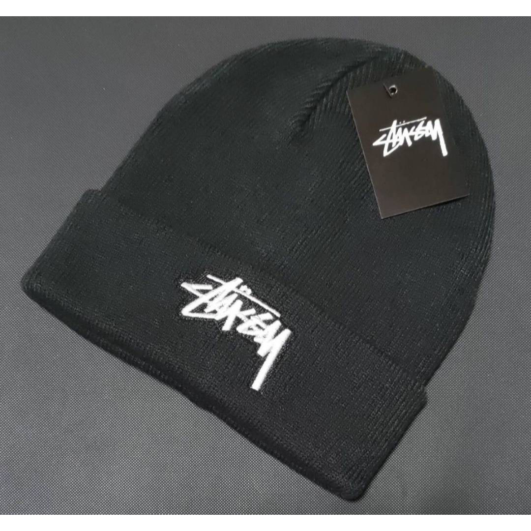 STUSSY(ステューシー)のStussy ステューシー ニット帽 スノーボード 黒 ブラック レディースの帽子(ニット帽/ビーニー)の商品写真